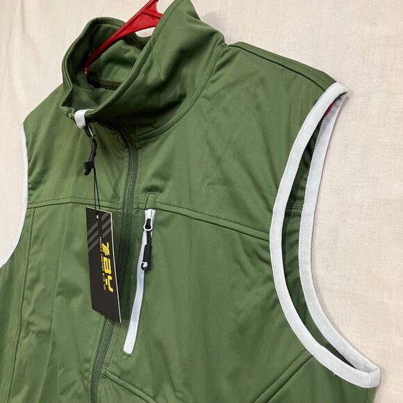 TBY Travels Together With You Men's S Olive Green Outdoor Vest Jacket Waterproof - Picture 7 of 10